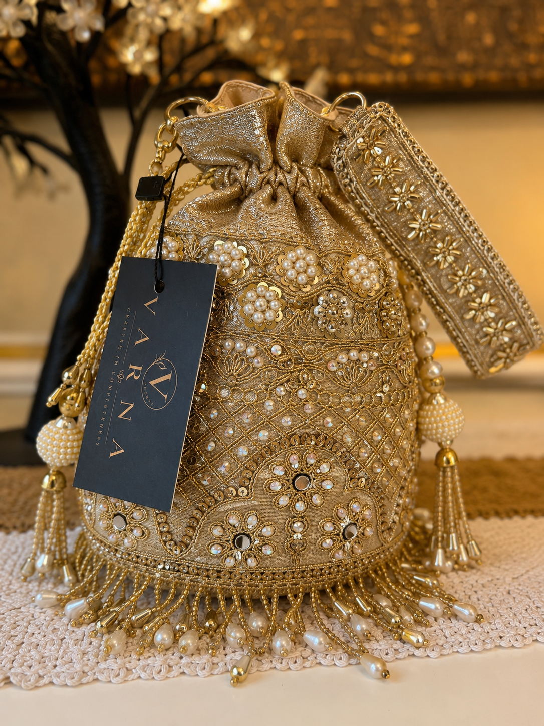 Embellished VARNA potli bag